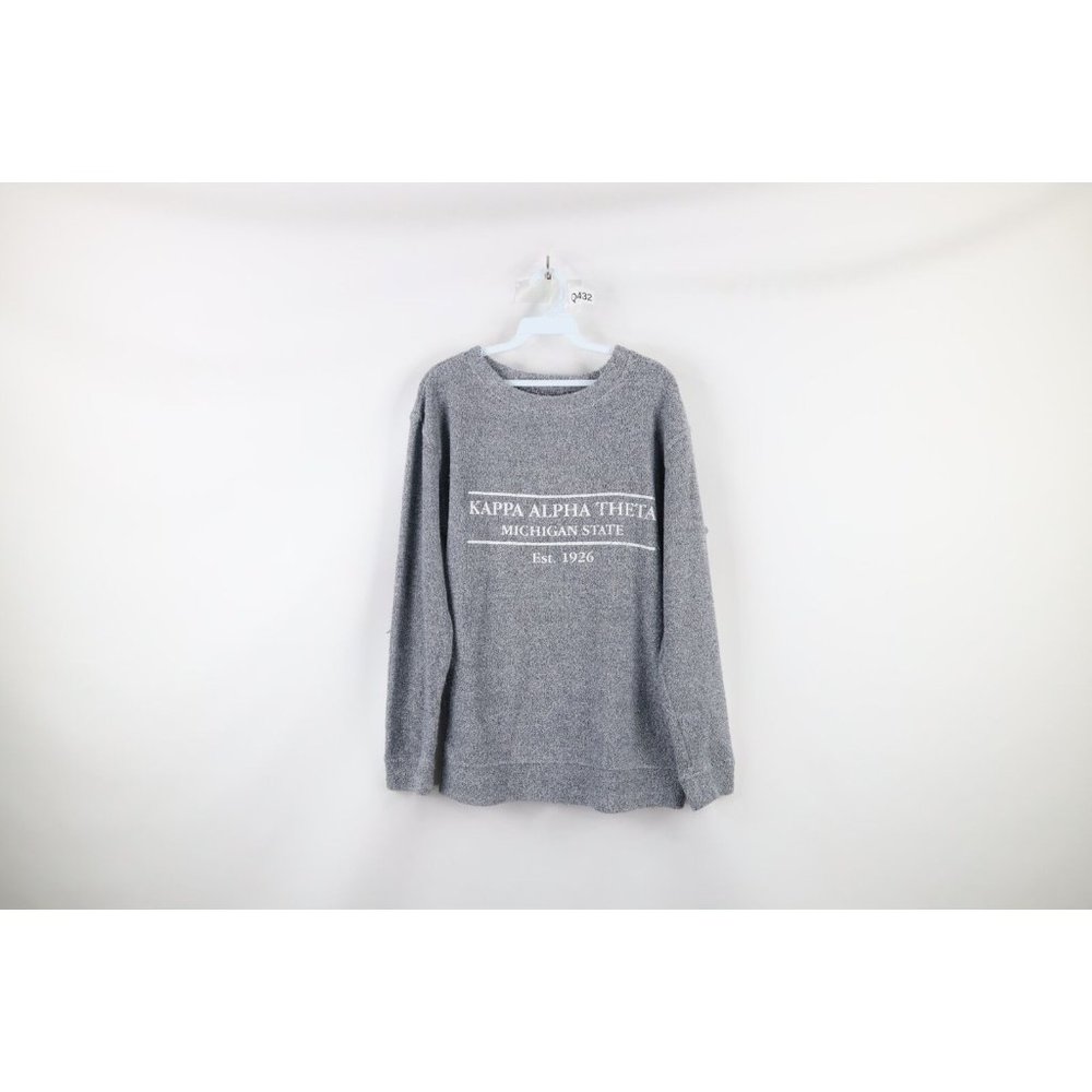 Vintage XL Kappa Alpha Theta Michigan State University Terry Cloth Sweatshirt